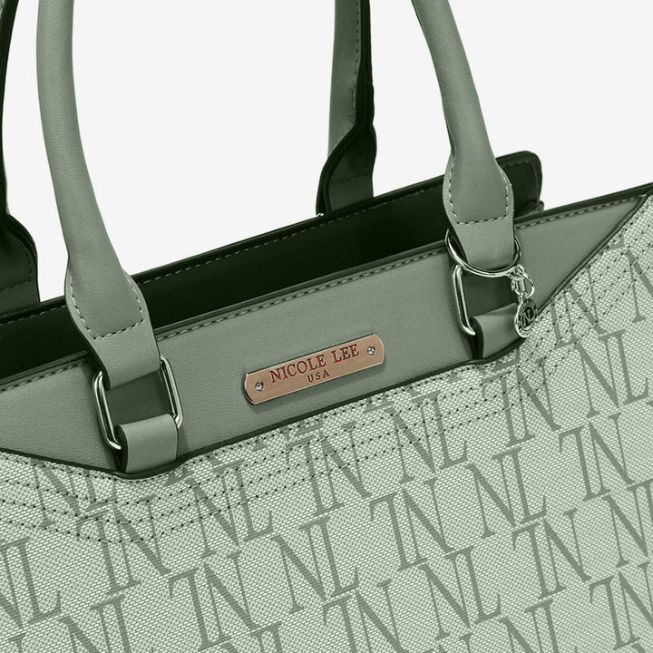 3-Piece Letter Print Texture Handbag Set