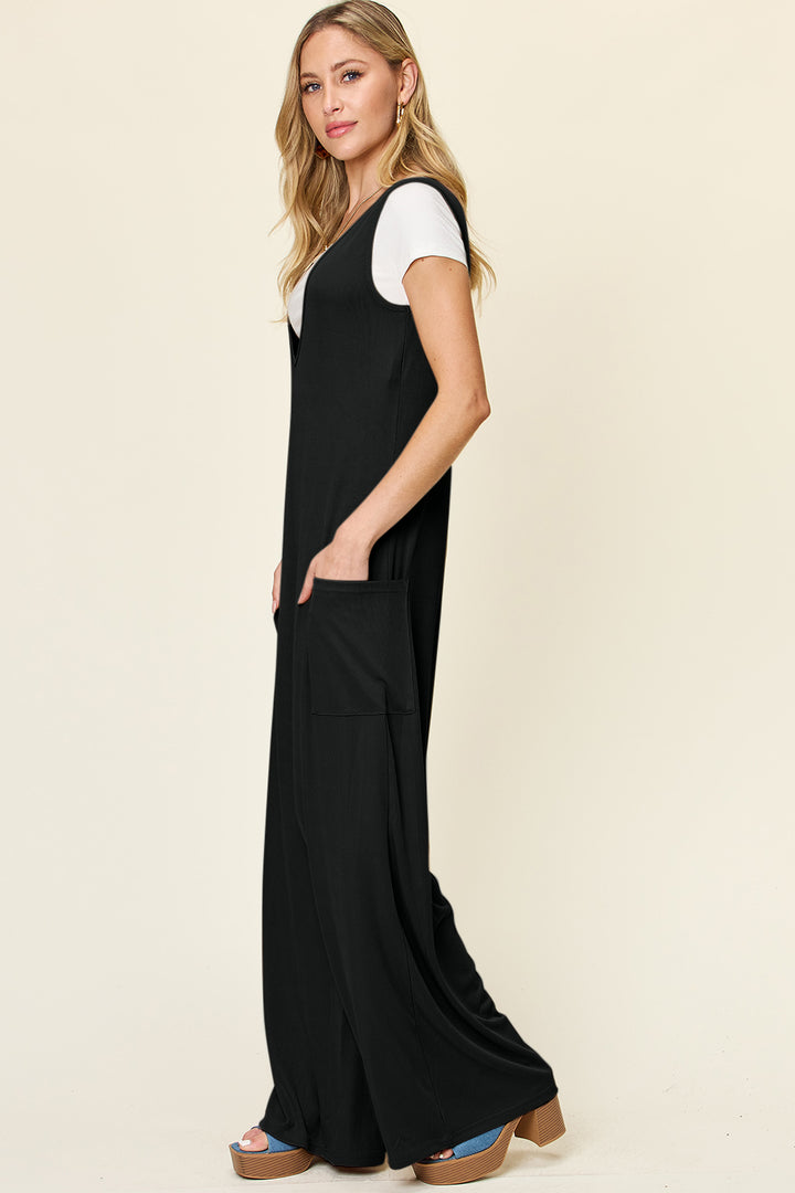 Sleeveless Wide Leg Jumpsuit -  Full Size Jumpsuit | Elegant Lioness