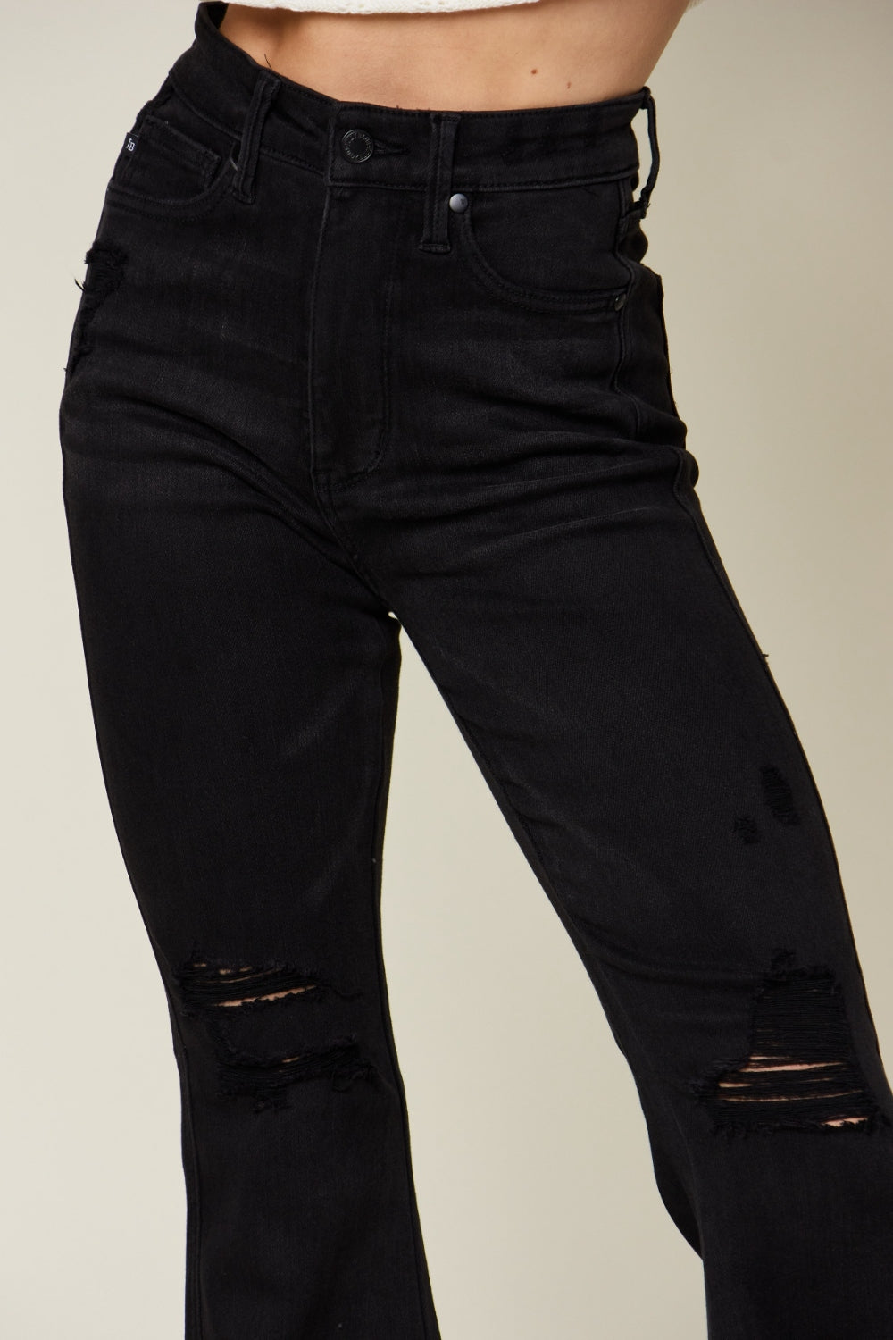 Women's Flare Jeans - Distressed Flare Jeans | Elegant Lioness