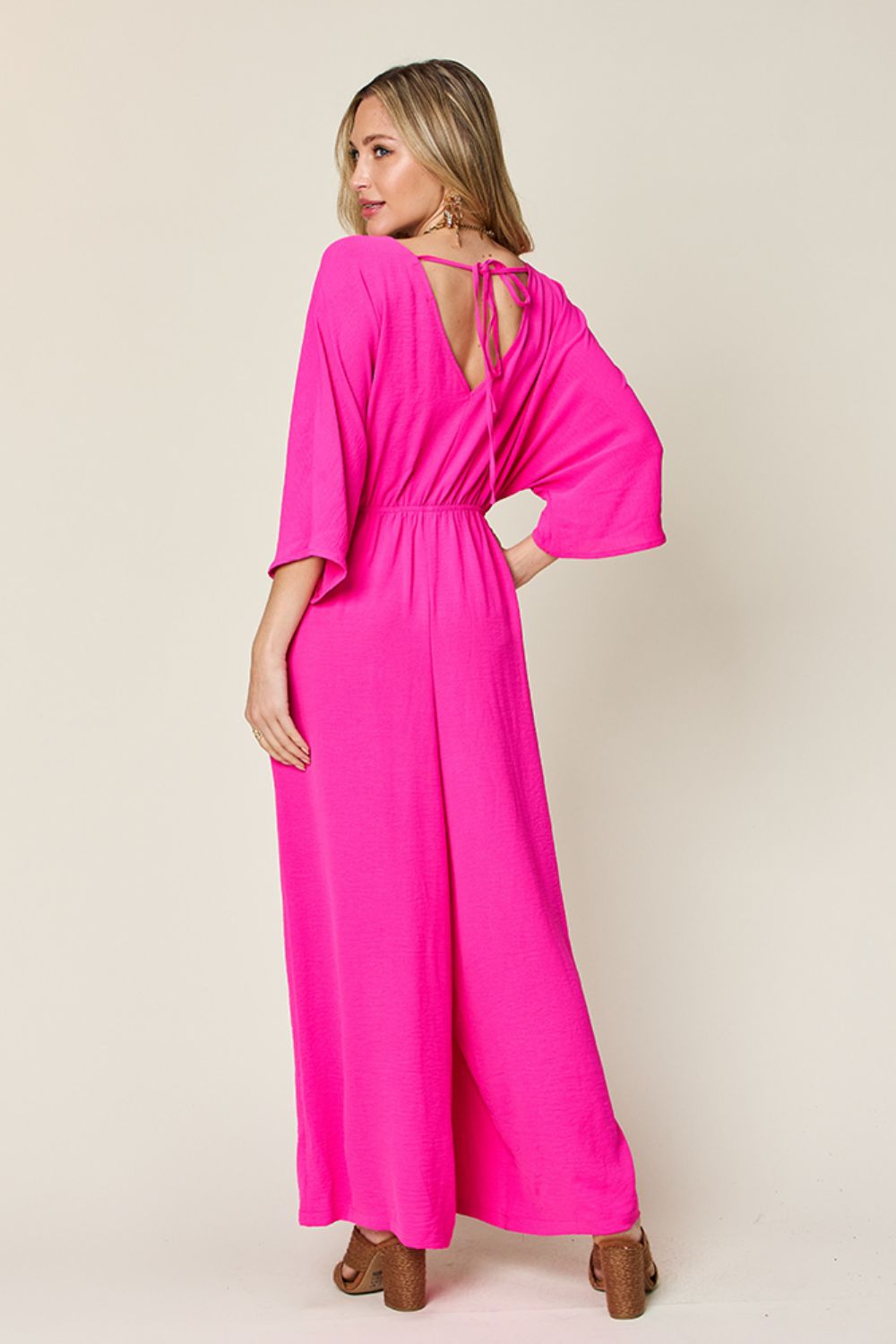 Wide Leg Jumpsuit - Half Sleeve Jumpsuit | Elegant Lioness