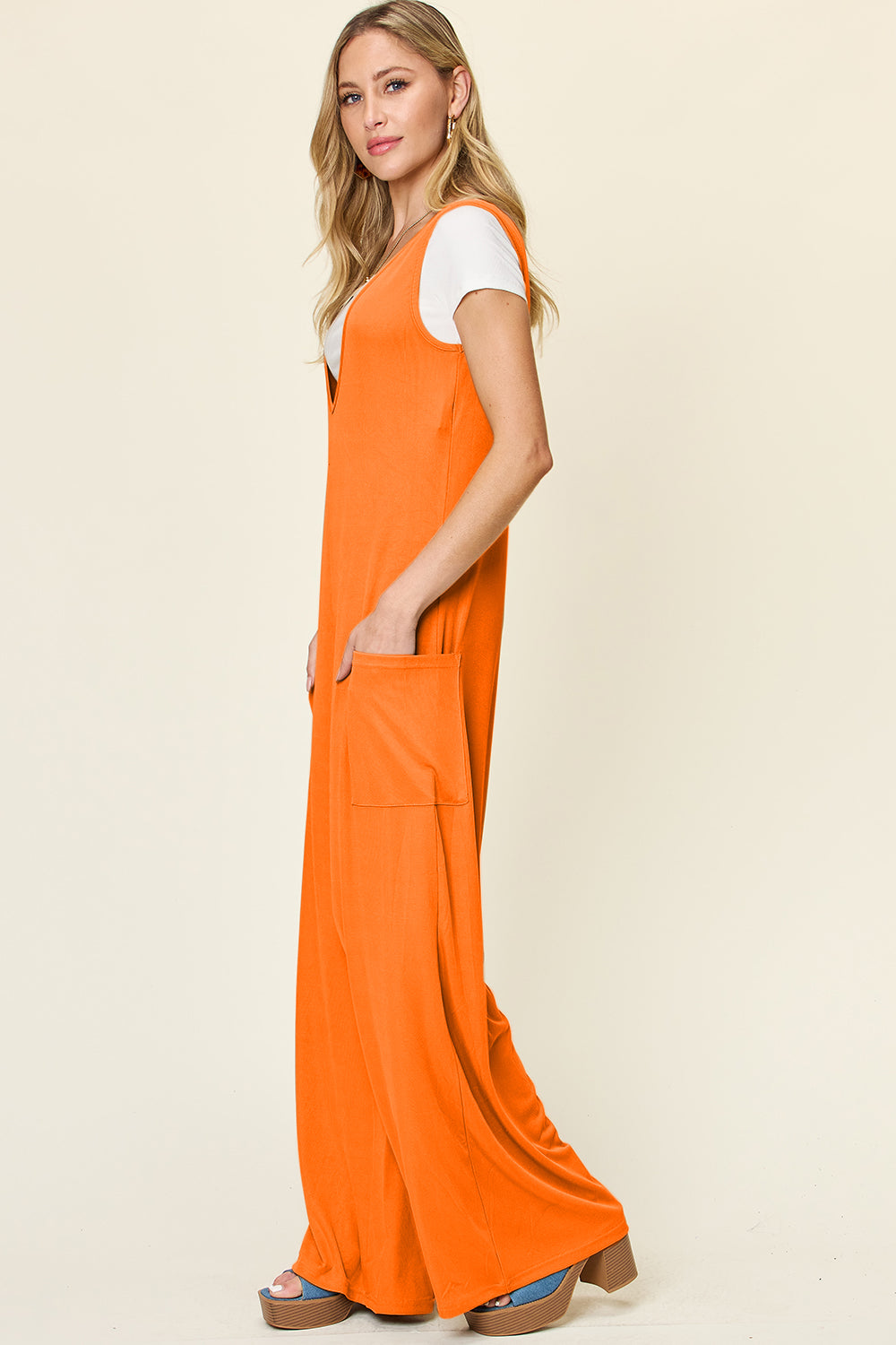 Sleeveless Wide Leg Jumpsuit -  Full Size Jumpsuit | Elegant Lioness