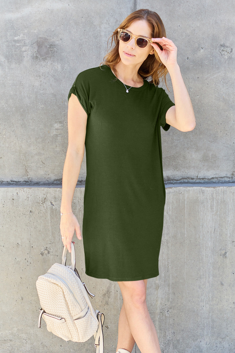 Short Sleeve Dress with Pockets | Elegant Lioness