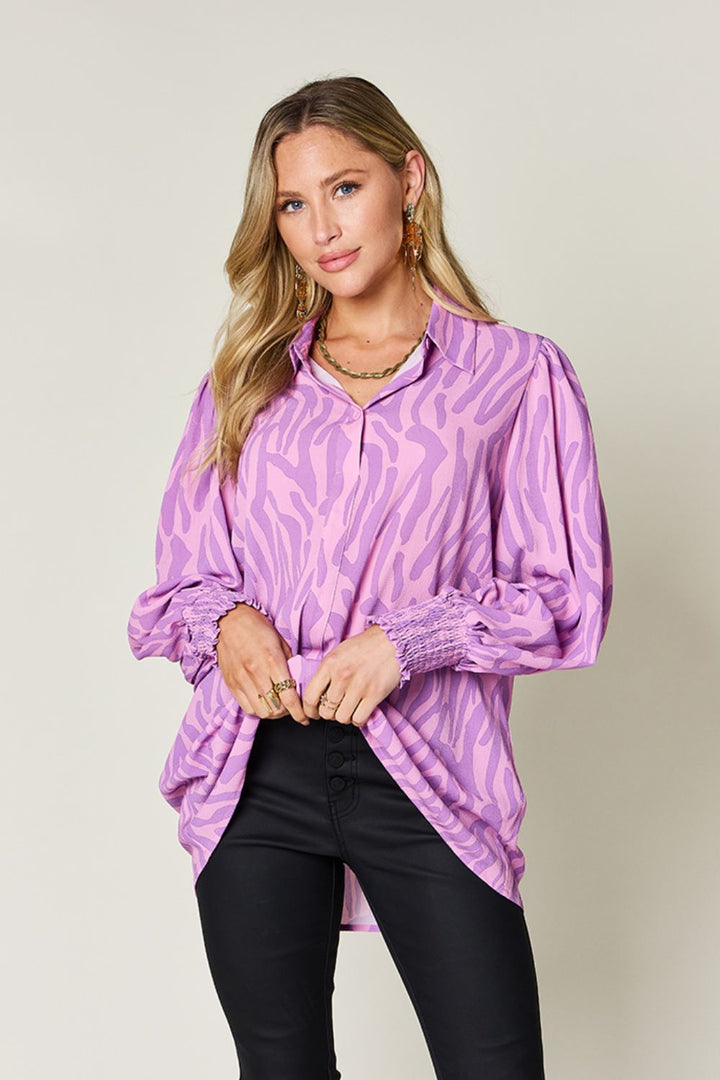 Double Take Smocked Blouse | Elegant Lioness 