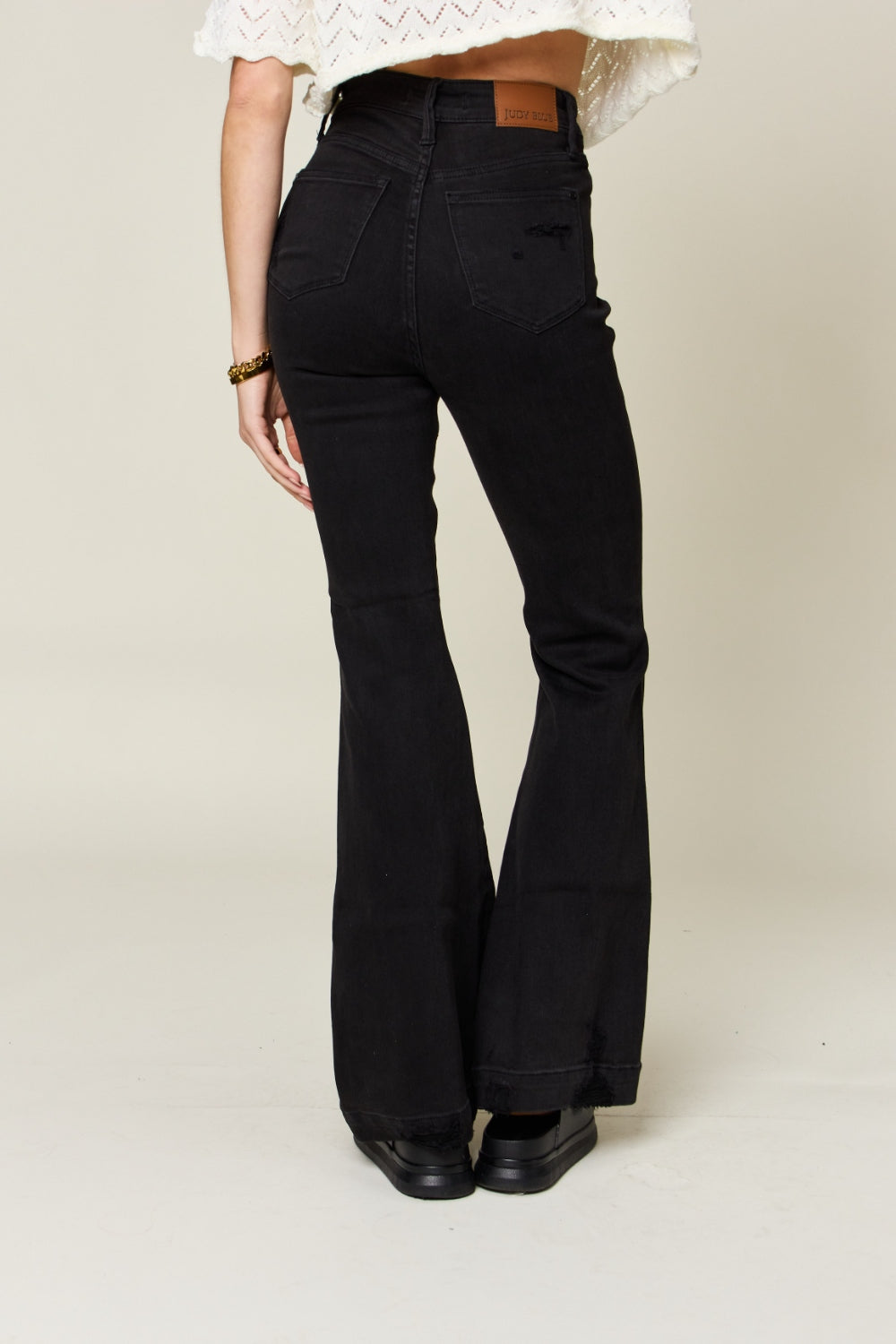 Women's Flare Jeans - Distressed Flare Jeans | Elegant Lioness