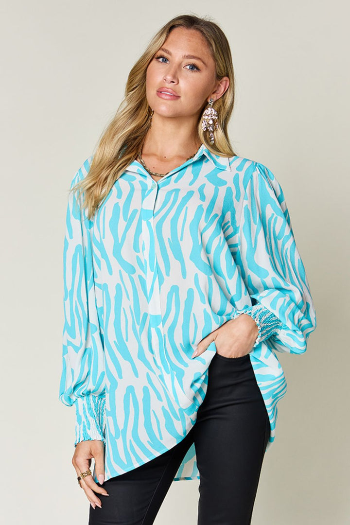 Double Take Smocked Blouse | Elegant Lioness 