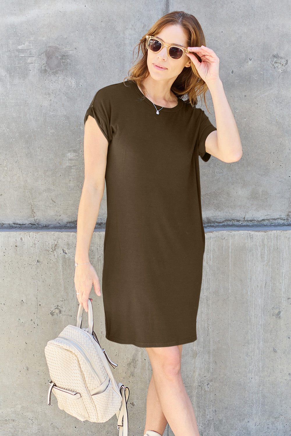 Short Sleeve Dress with Pockets | Elegant Lioness