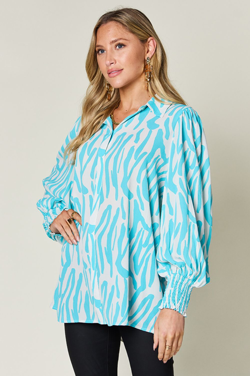 Double Take Smocked Blouse | Elegant Lioness 