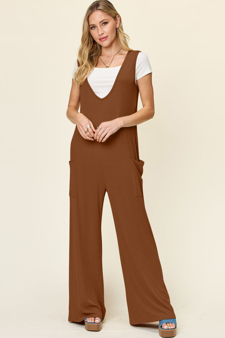 Sleeveless Wide Leg Jumpsuit -  Full Size Jumpsuit | Elegant Lioness