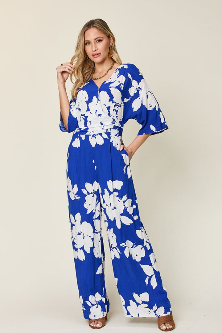 Printed Tie Back Jumpsuit - Tie Back Jumpsuit | Elegant Lioness