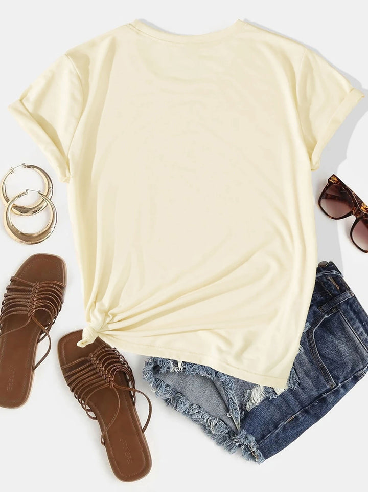 Short Sleeve T-Shirt - Round Neck T-Shirt | Elegant Lioness