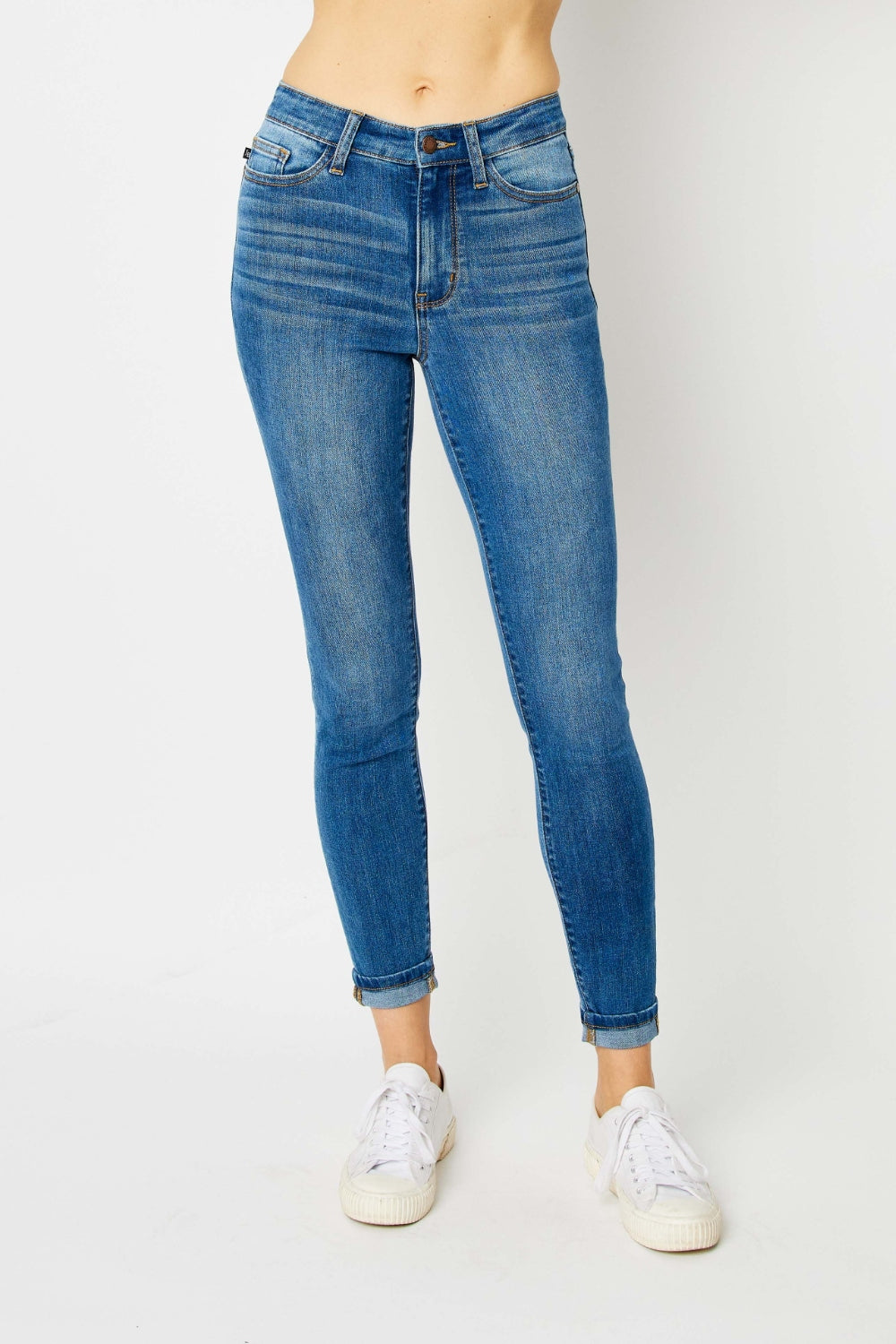 Women's Skinny Jeans - Cuffed Hem Skinny Jeans | Elegant Lioness
