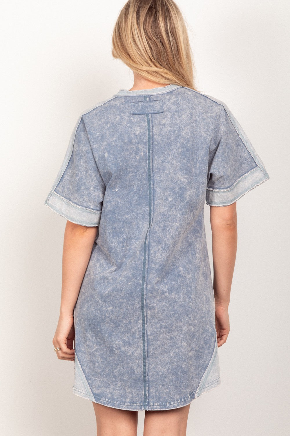 Short Sleeve V-Neck Tee Dress