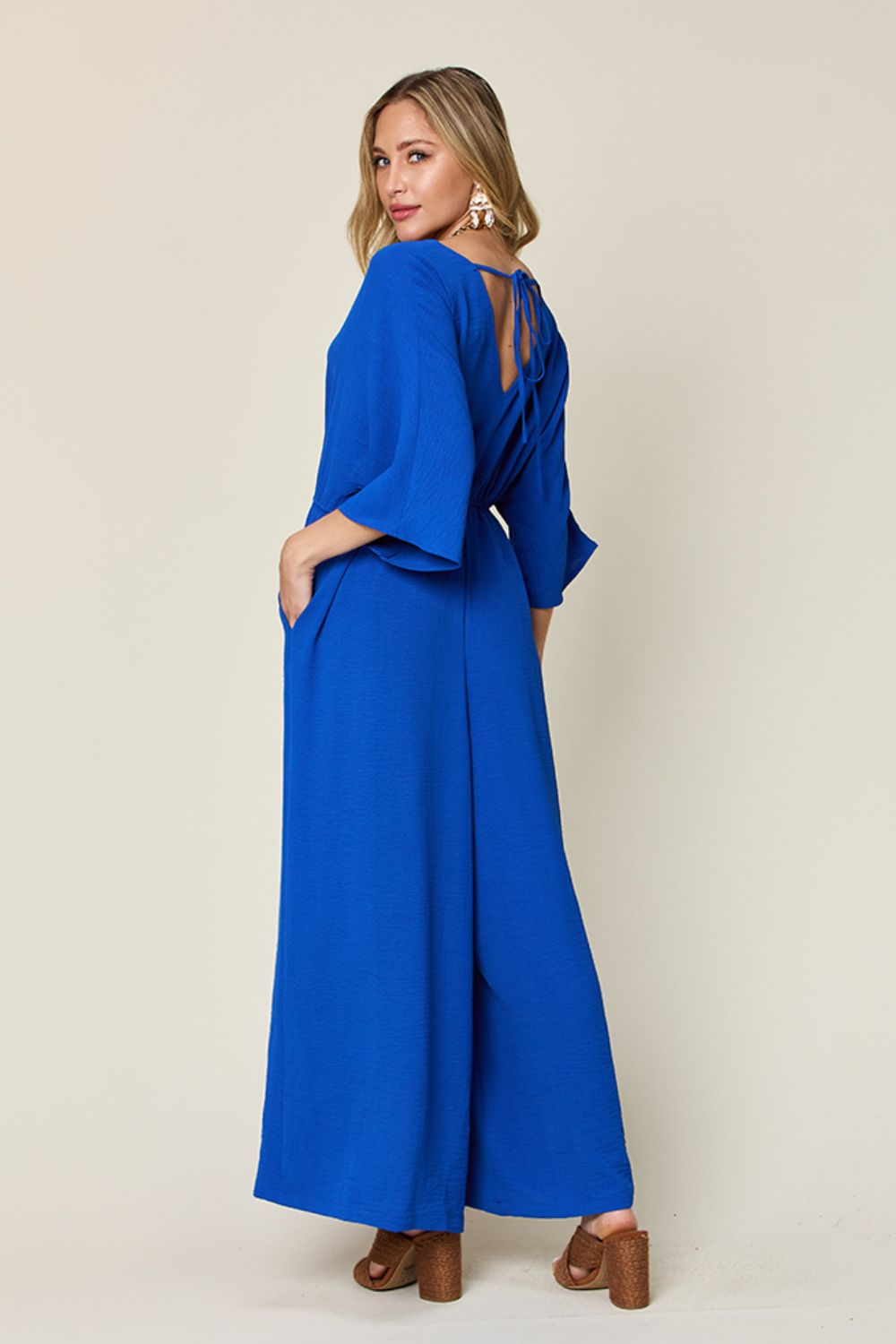 Wide Leg Jumpsuit - Half Sleeve Jumpsuit | Elegant Lioness