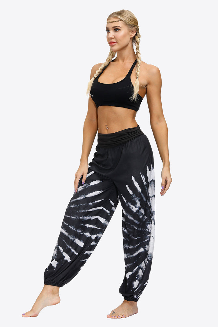 Exotic Style Printed Ruched Pants