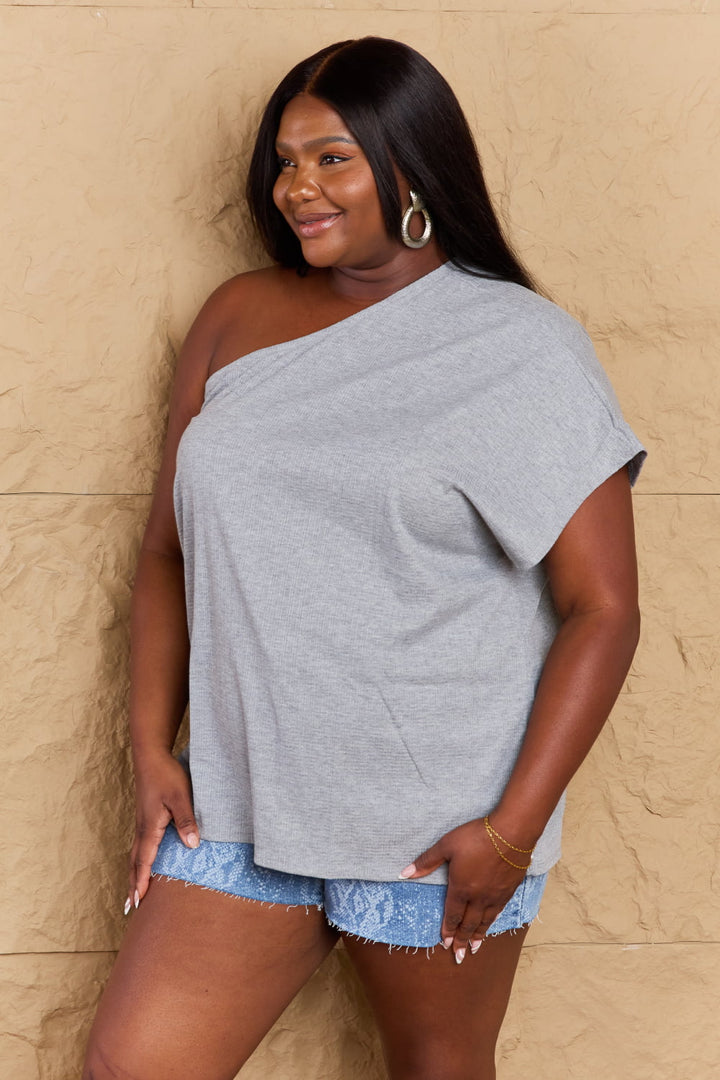 In My Groove One Shoulder Loose Top