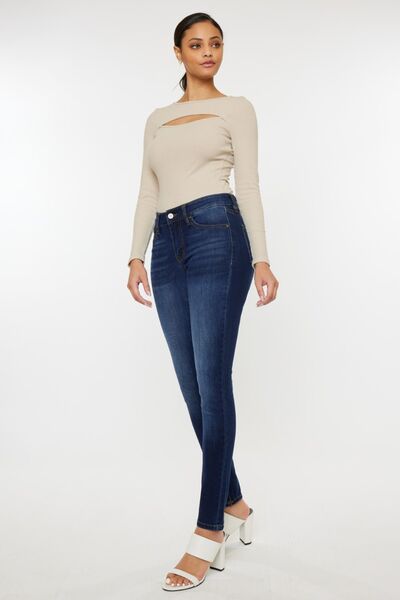 Mid Rise Gradient Skinny Jeans