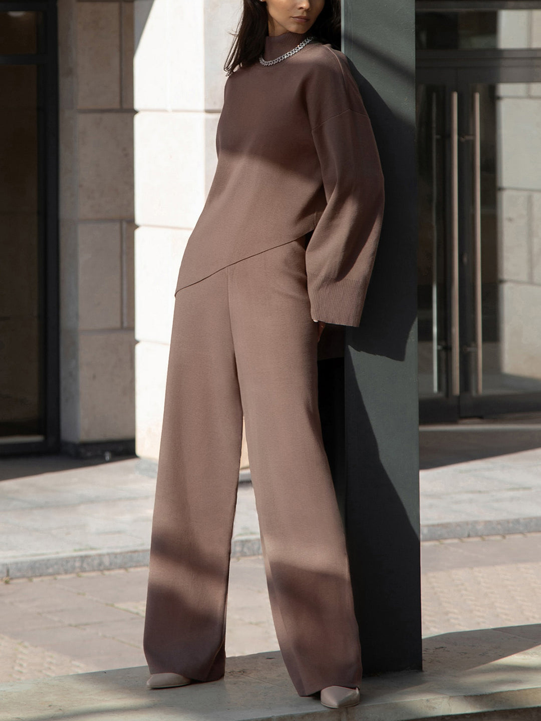 Capella | Cut-out Halter Neck Double Back Tie Split Thigh Midi Dress
