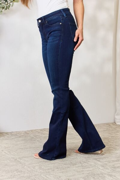 Full Size Mid Rise Flare Jeans