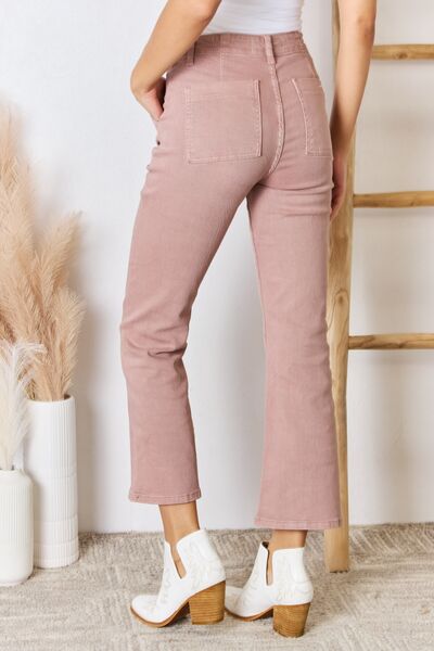 Full Size High Rise Ankle Flare Jeans