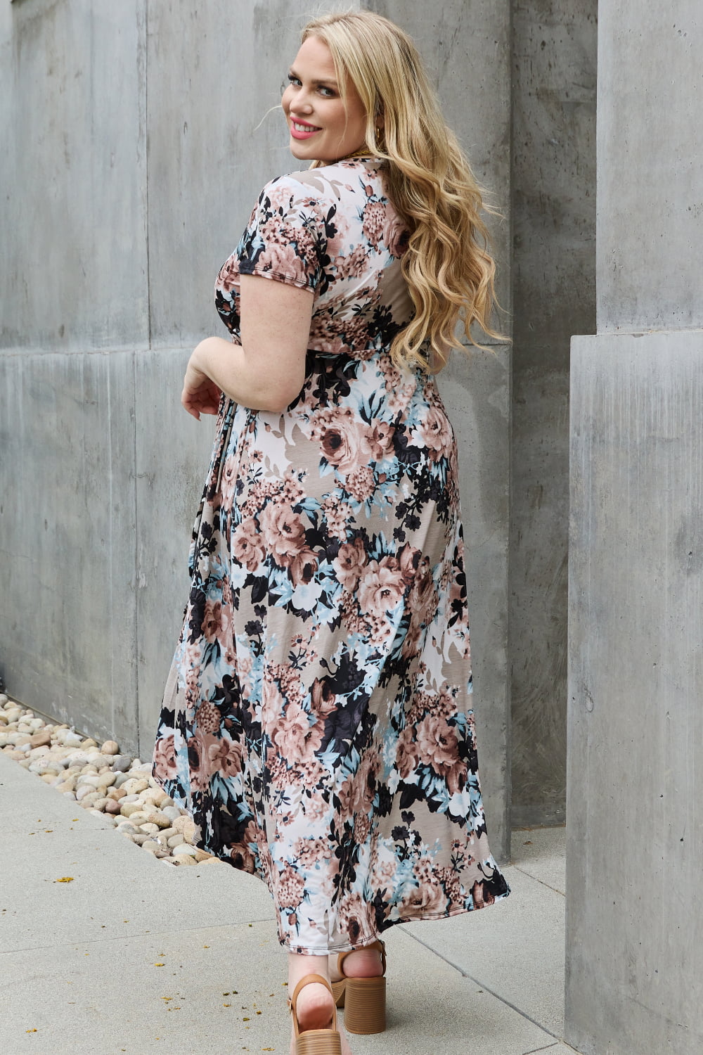 Give Me Roses Full Size Floral Maxi Wrap Dress