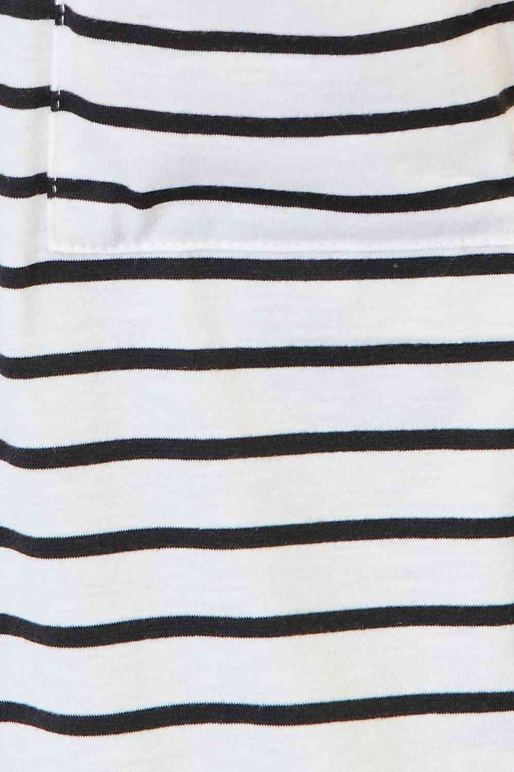 Striped Open Front Longline Cardigan