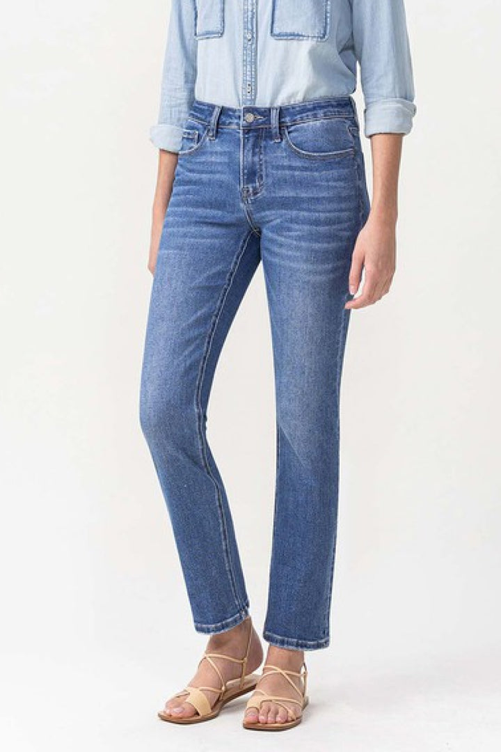 Full Size Maggie Midrise Slim Ankle Straight Jeans