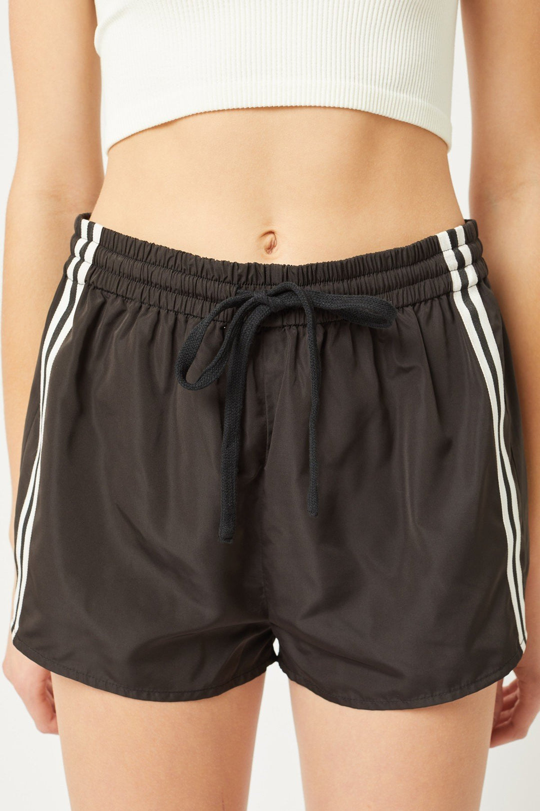 A Pair Of Windbreaker Shorts in Black