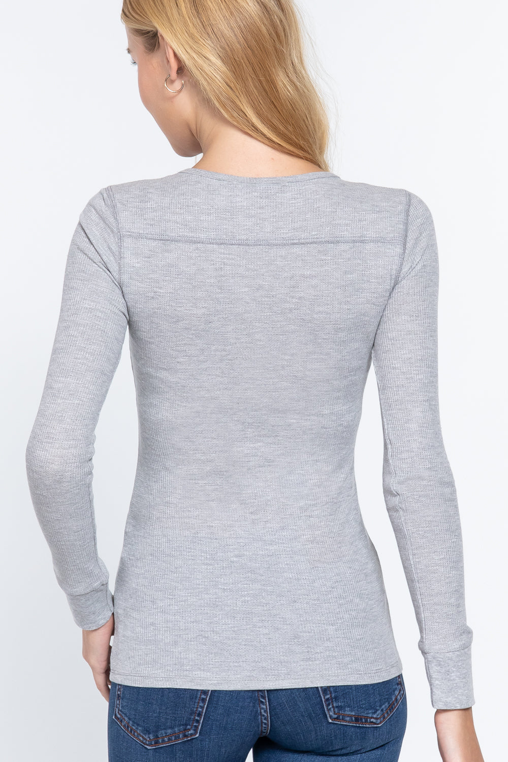 Thermal V-Neck Brushed Cotton Top | Warmth & Comfort for Cold Days