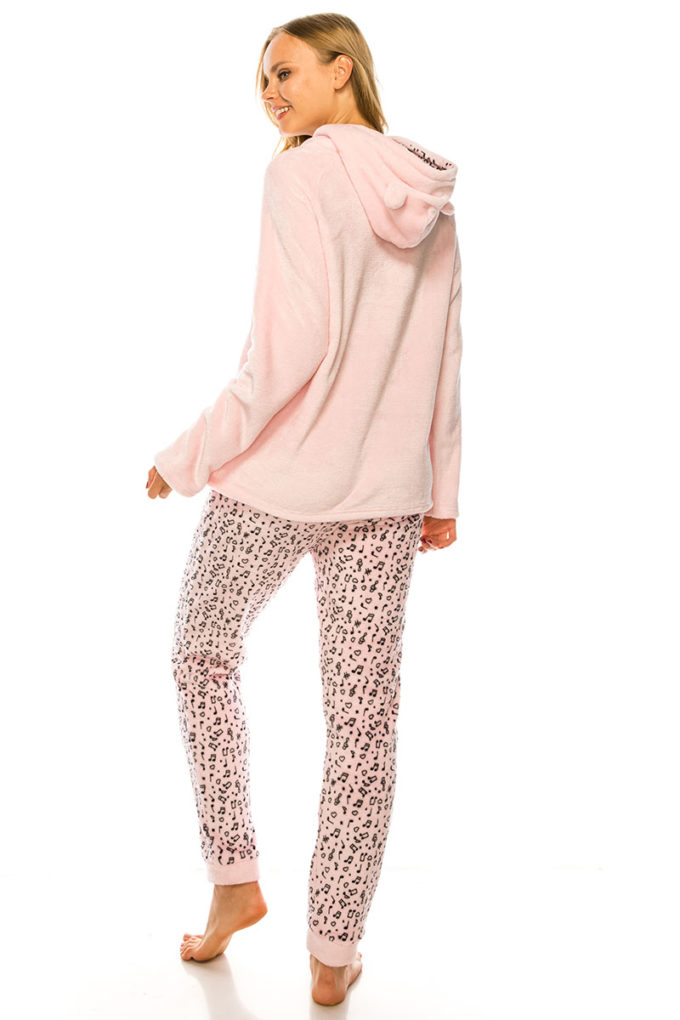 2 Piece Pajama Set for Women in Pink