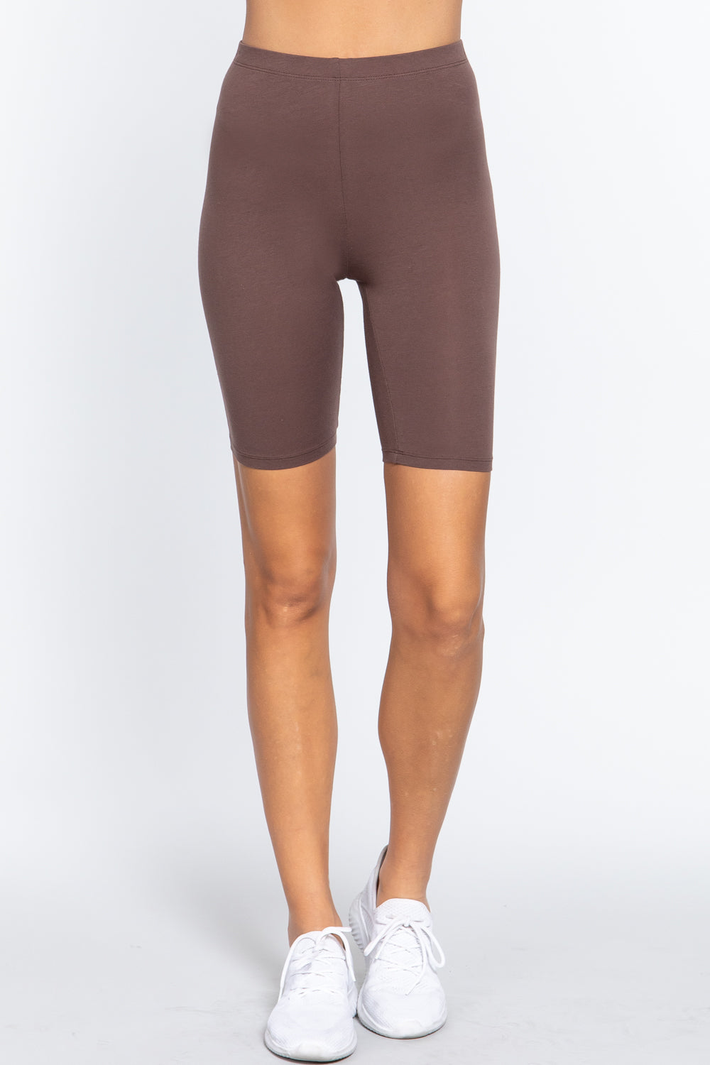 High Quality Cotton Jersey Women Short Leggings Wood in Brown – Elegant  Lioness