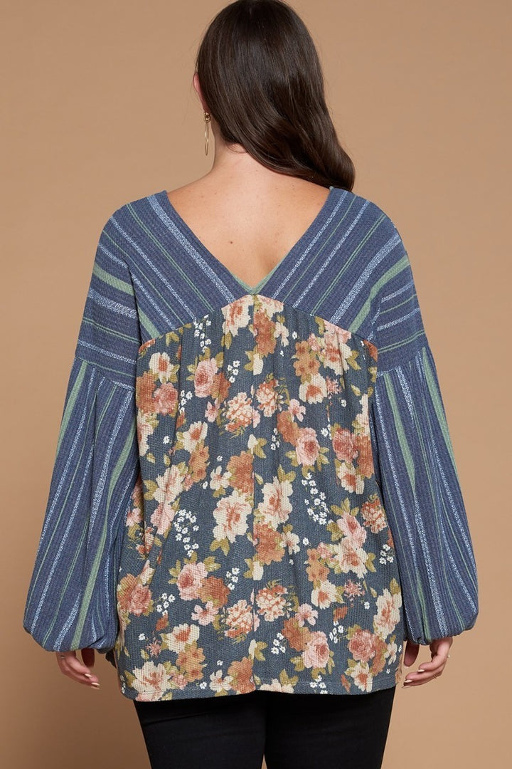 Floral Printed Knit Top