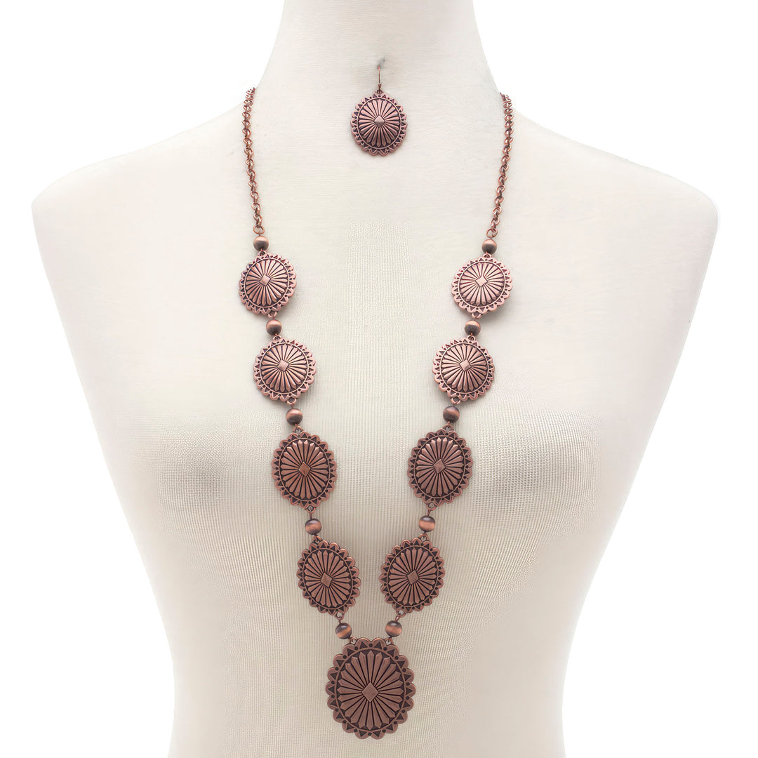 Western Oval Beaded Necklace