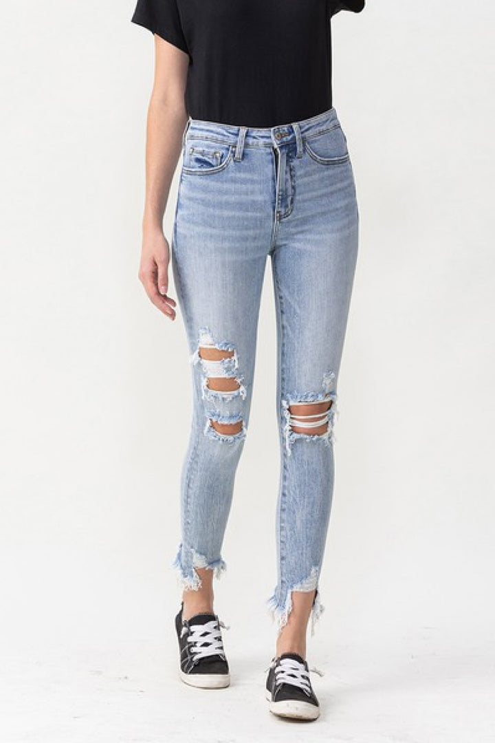 Full Size Lauren Distressed High Rise Skinny Jeans