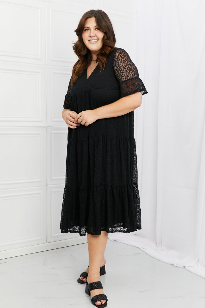 Lovely Lace Full Size Tiered Dress