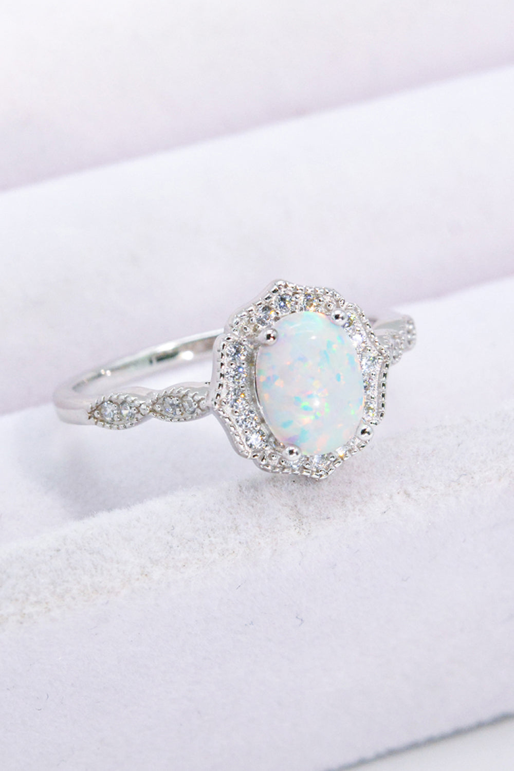 Just For You 925 Sterling Silver Opal Ring