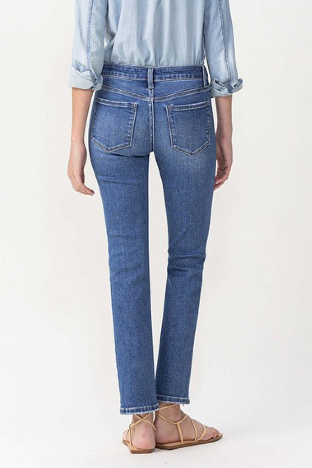 Full Size Maggie Midrise Slim Ankle Straight Jeans