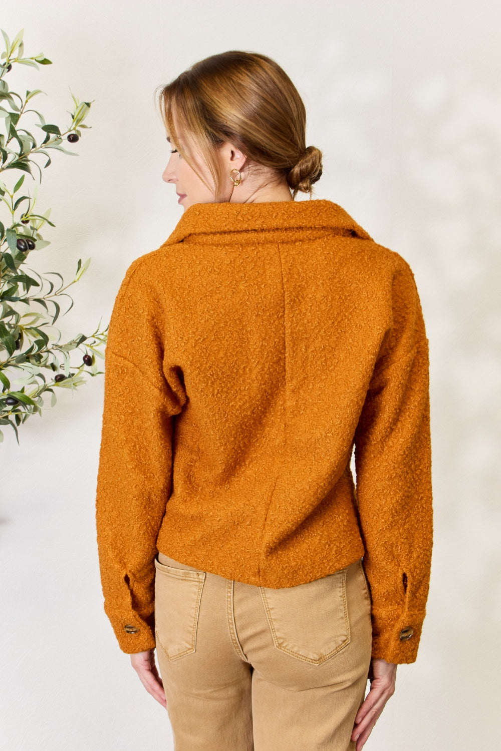 Full Size Half Button Turtleneck Sweatshirt